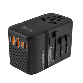 Zanoal front view of converter showing ports and benefits fast charging