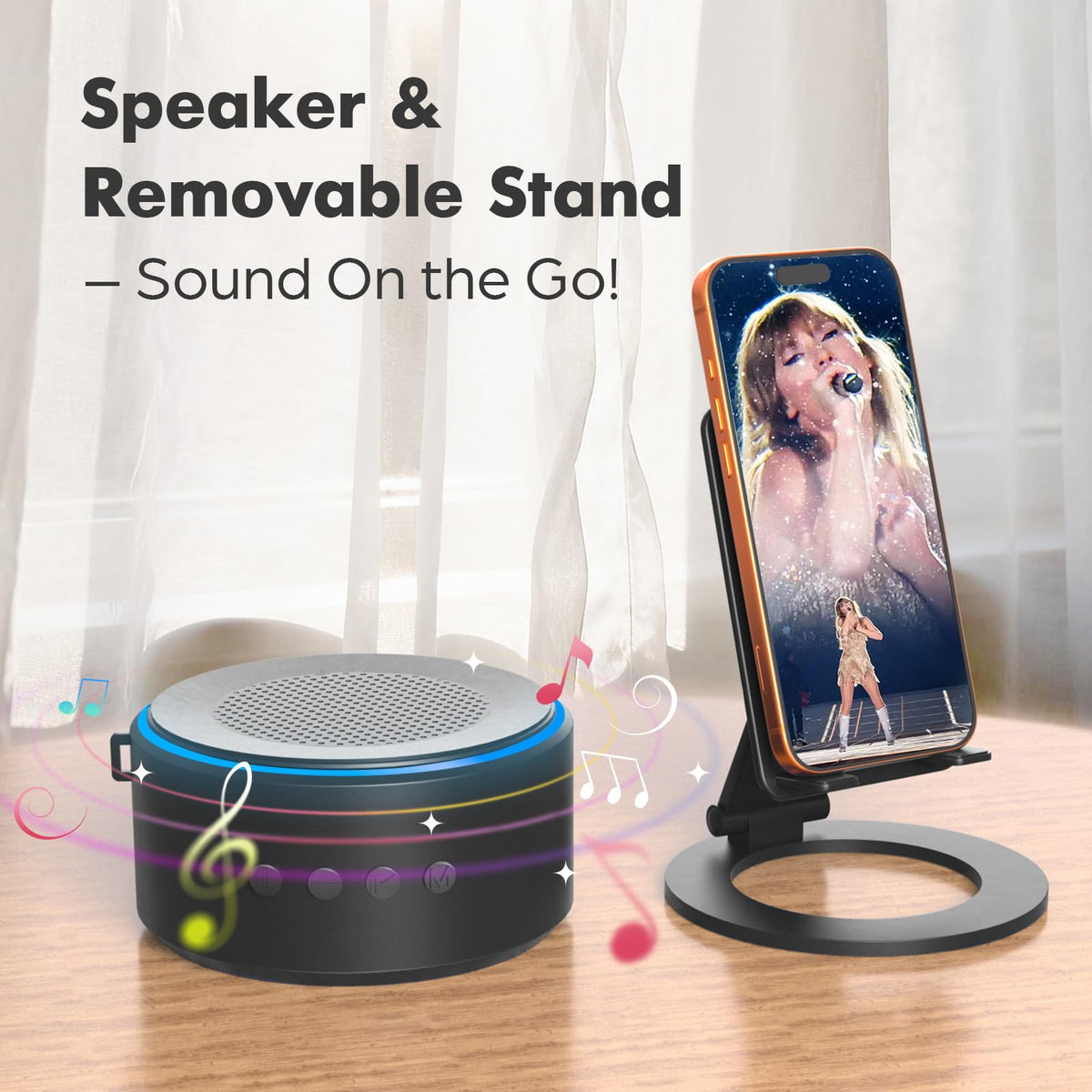 ZAPUVO adjustable phone stand tilting for TikTok or video calls.