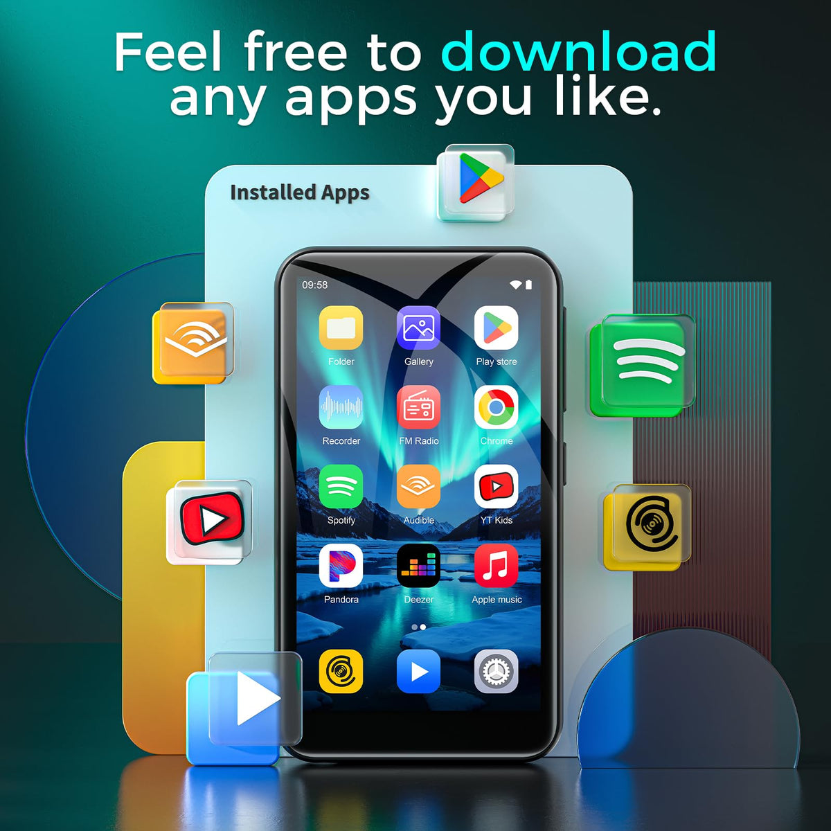 ZAQE android-13-32gb-storage image emphasizes offline downloads and multitasking