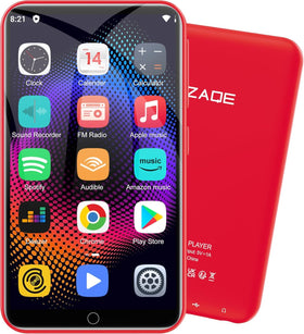 ZAQE MP3 Player front view with WiFi and Bluetooth for quick wireless pairing.