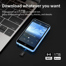 ZAQE device ready with Spotify and Google Play Store for apps and playlists.