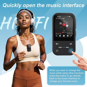 ZAQE X20 clipped to runner’s shorts for hands-free listening
