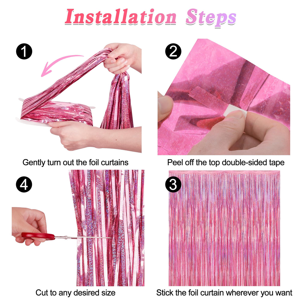 ZATAYE tear-resistant 23 µm PET pink backdrop material