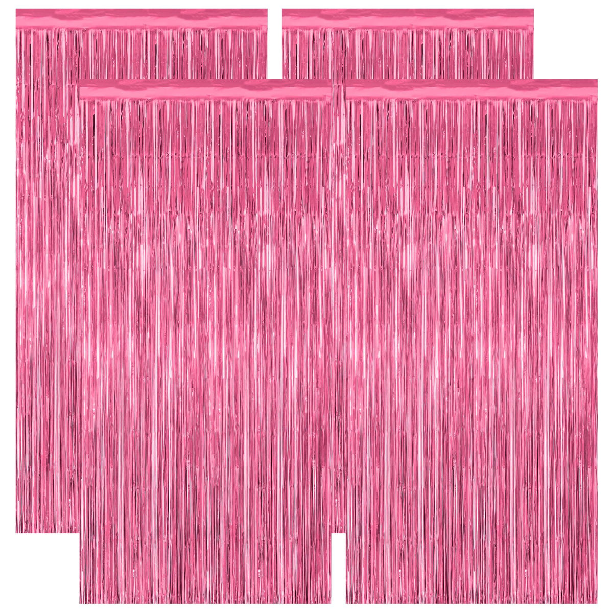 ZATAYE 4-pack pink fringe backdrop for vibrant photos and events