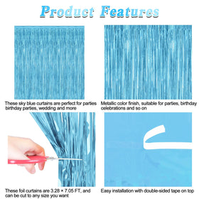 ZATAYE blue backdrop made of sturdy PET for colorfast, tear-resistant decor