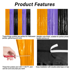 ZATAYE adhesive-top curtain for easy Halloween setup