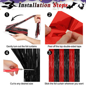 ZATAYE hanging foil streamer provides quick, festive wall decoration for events.