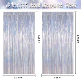 ZATAYE metallic foil curtain creates bold reflections for NYE booths.