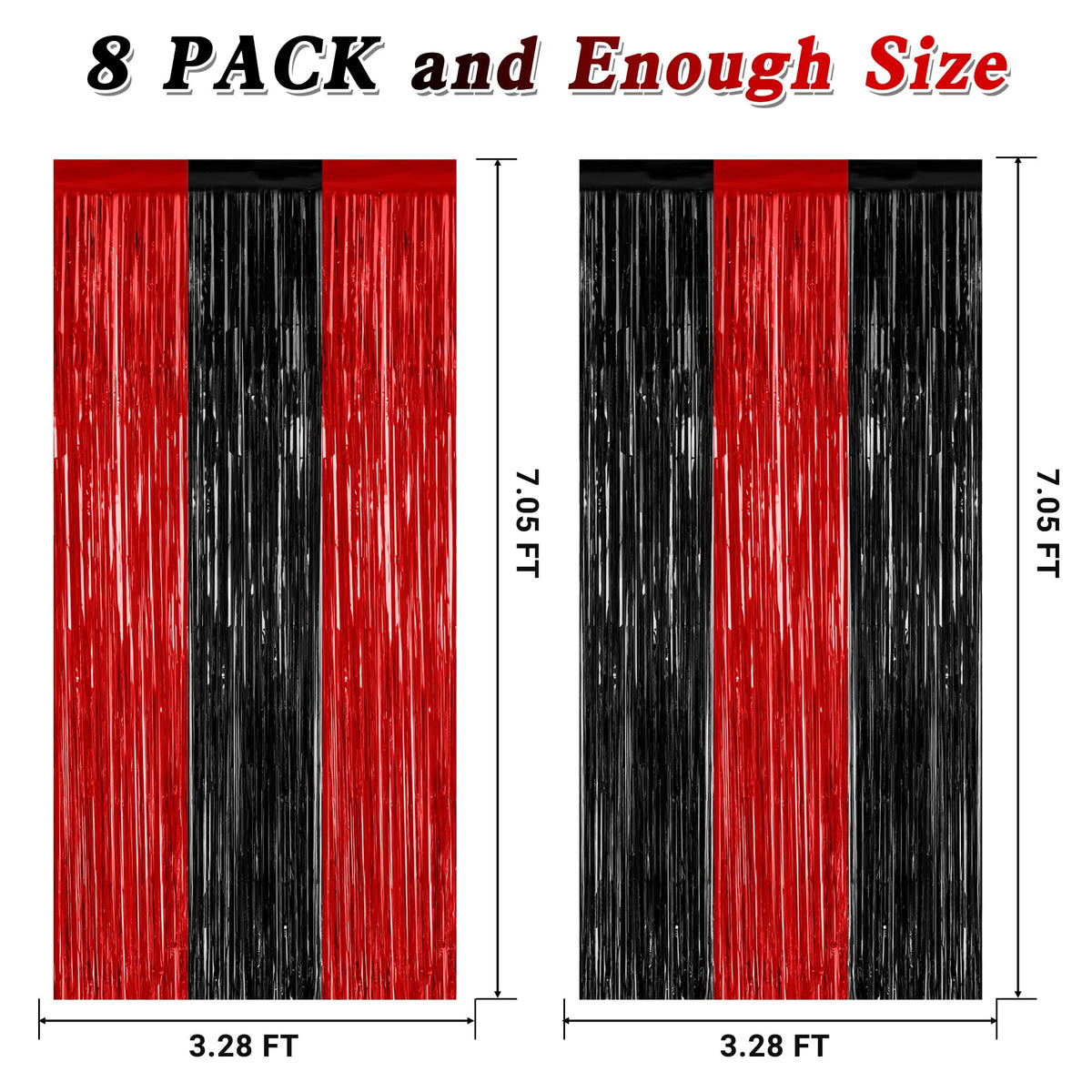 ZATAYE metallic fringe curtain backdrop adds depth with shimmering reflections for parties.