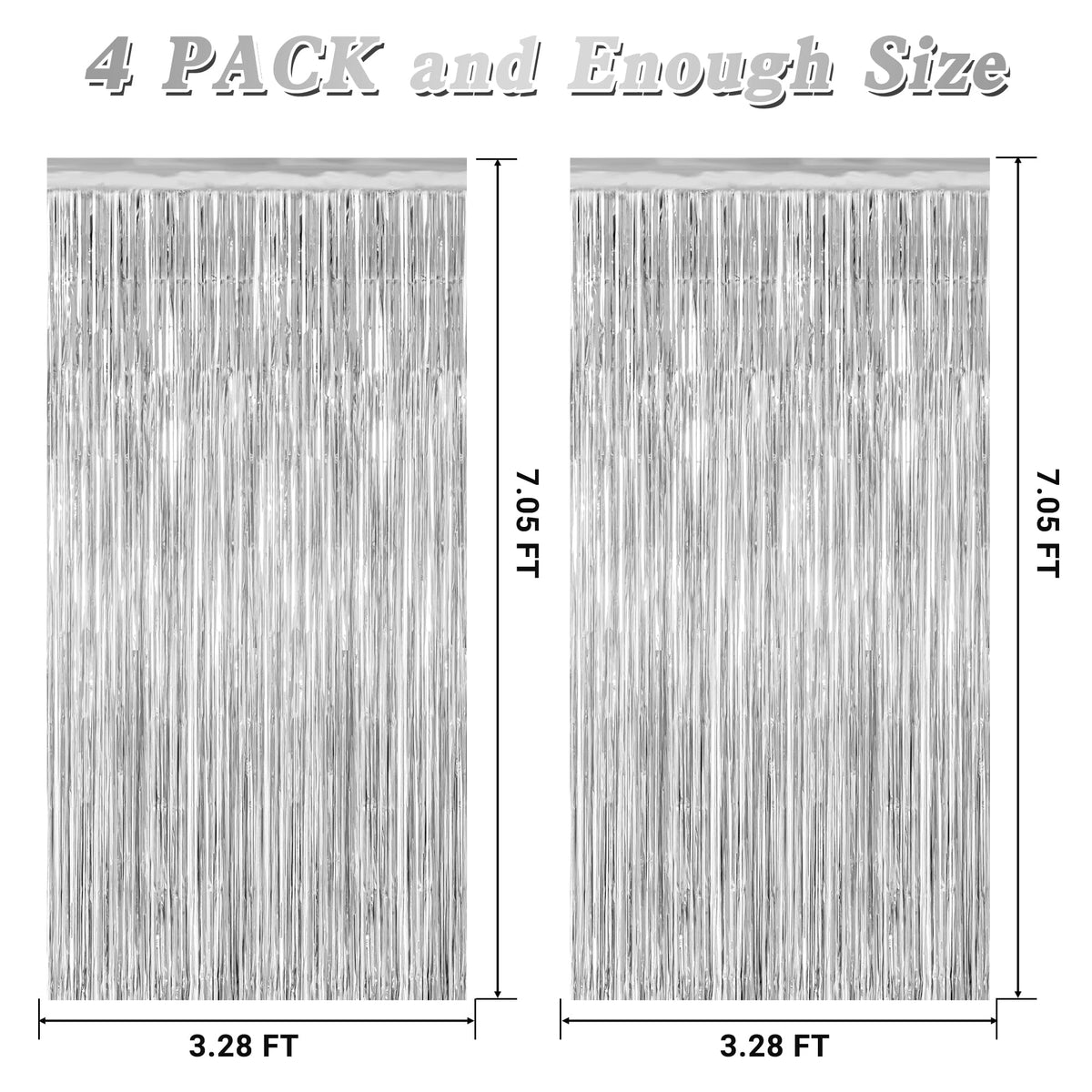 ZATAYE metallic silver curtains backdrop enhances glamorous party visuals