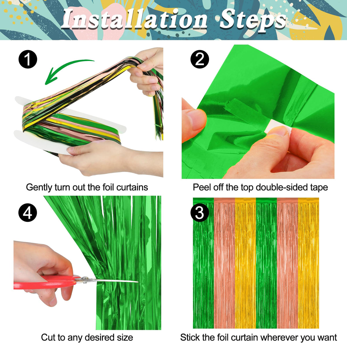 ZATAYE tassel panel used as photo booth backdrop creating instant party atmosphere