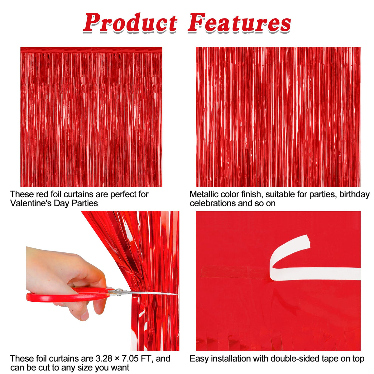 ZATAYE red backdrops stacked neatly for romantic event decor