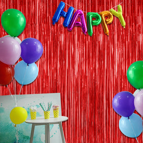 ZATAYE red backdrop ready for photo moments and celebrations