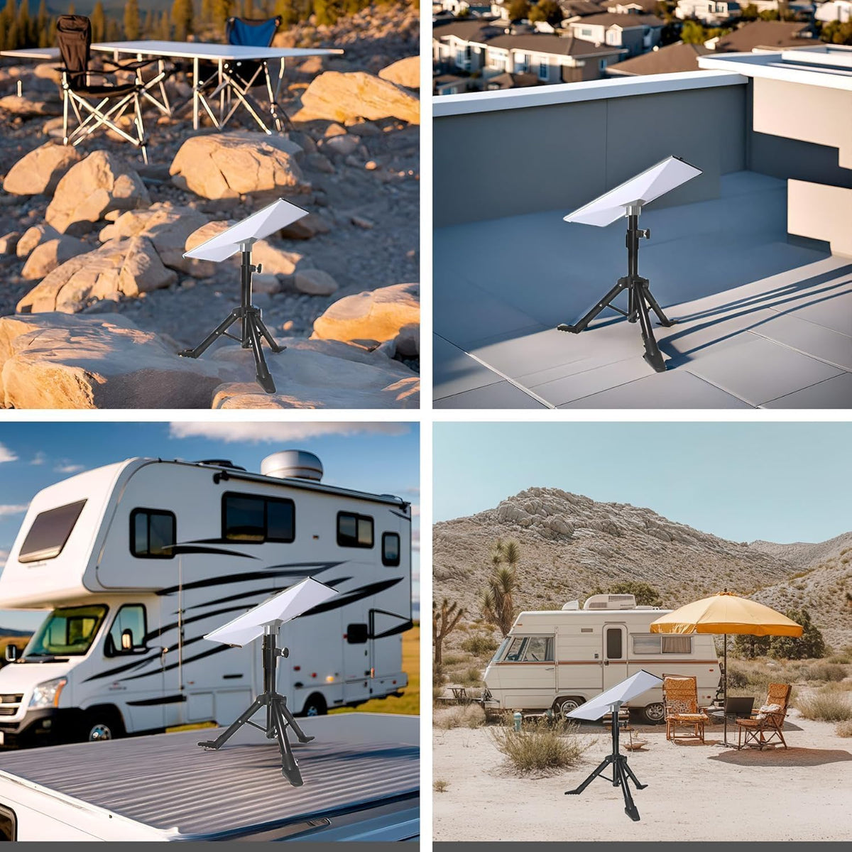 Zatelitount Gen 3 extended stand used during camping trips.