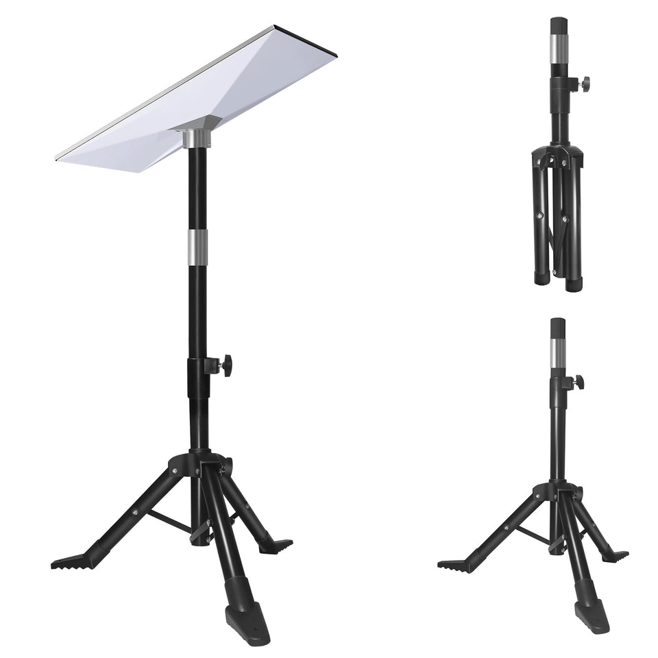 Zatelitount Starlink Gen 3 extended stand folded for compact transport.