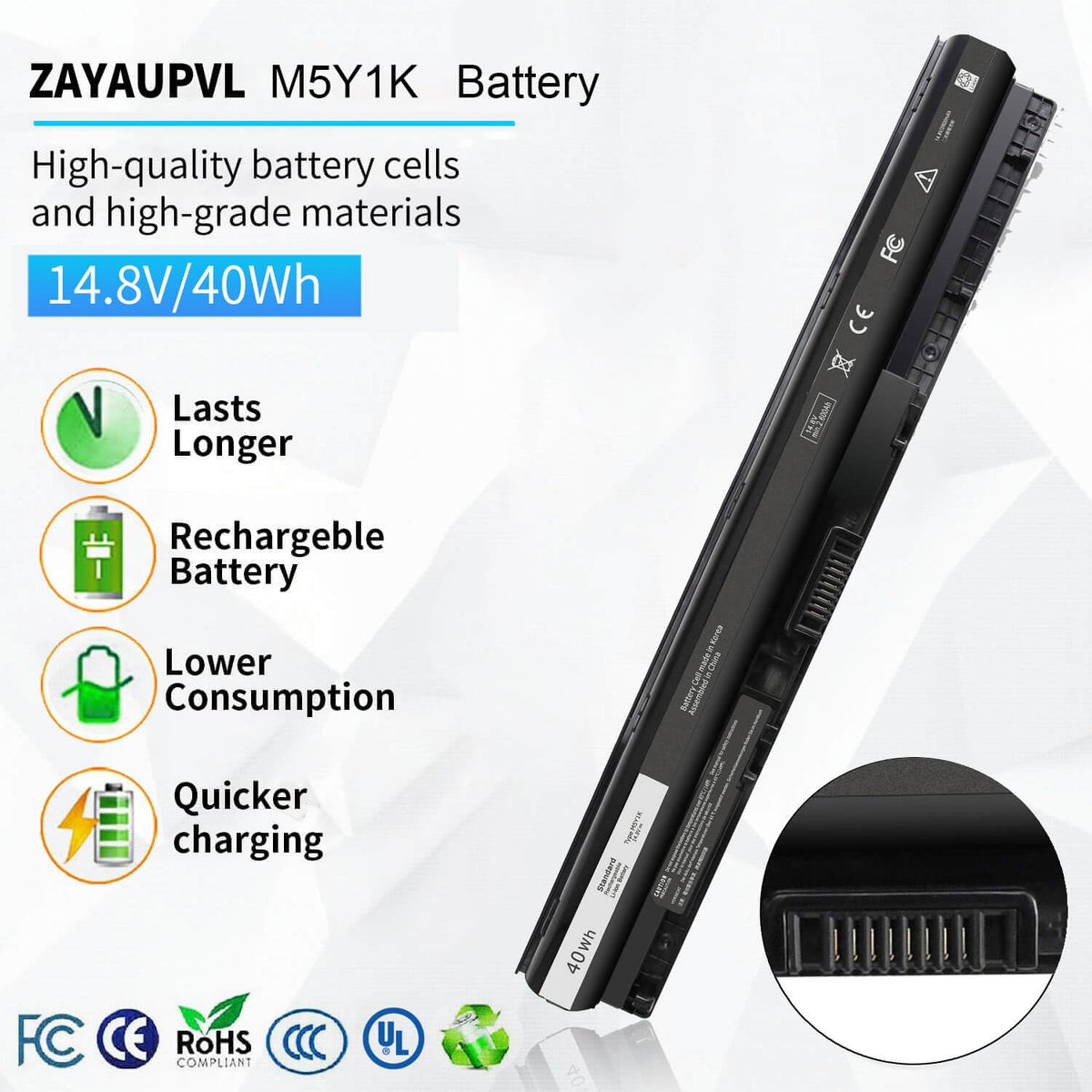 ZAYAUPVL side profile showing slim dimensions for correct laptop fit
