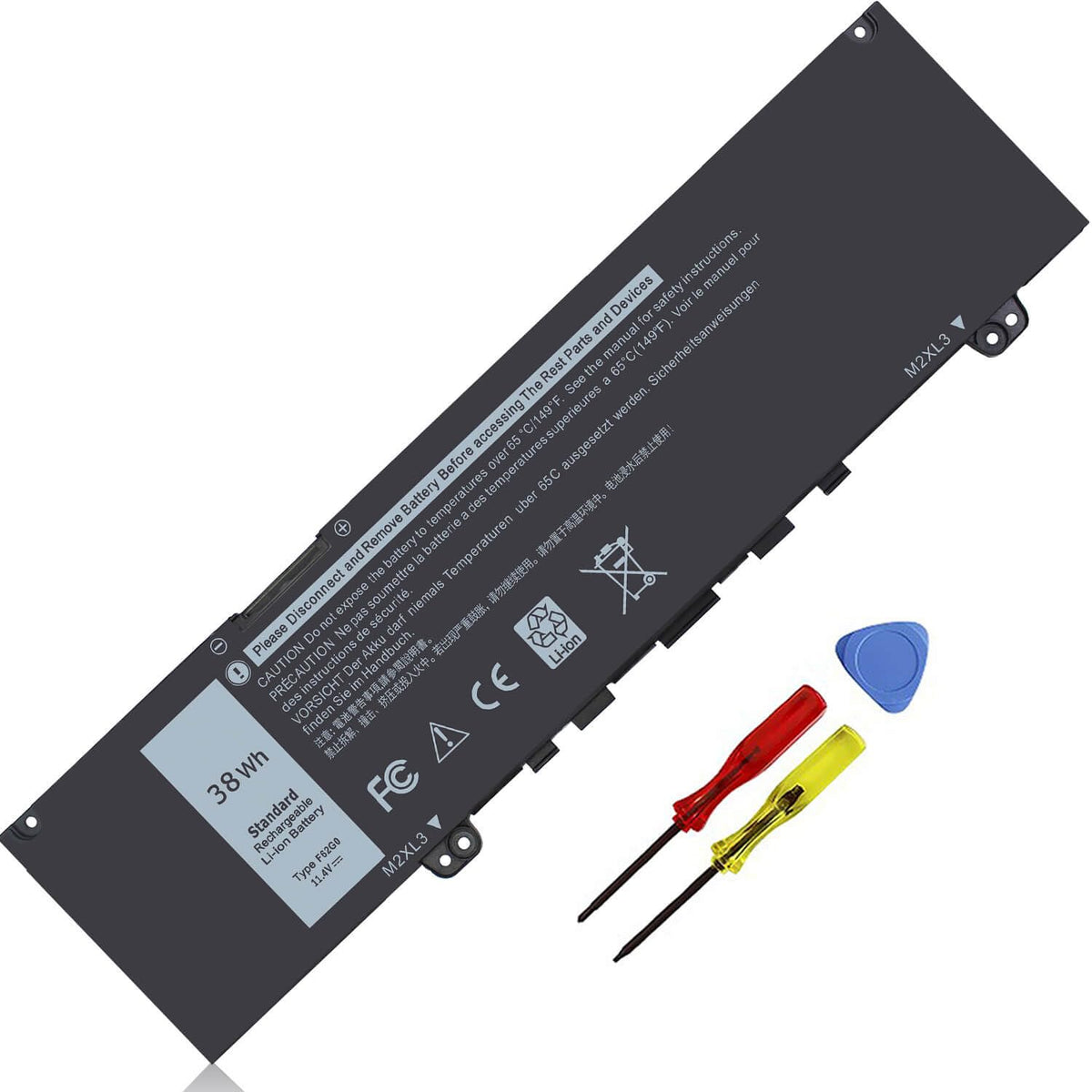 ZAYAUPVL F62G0 front view showing battery shape and benefit of easy replacement