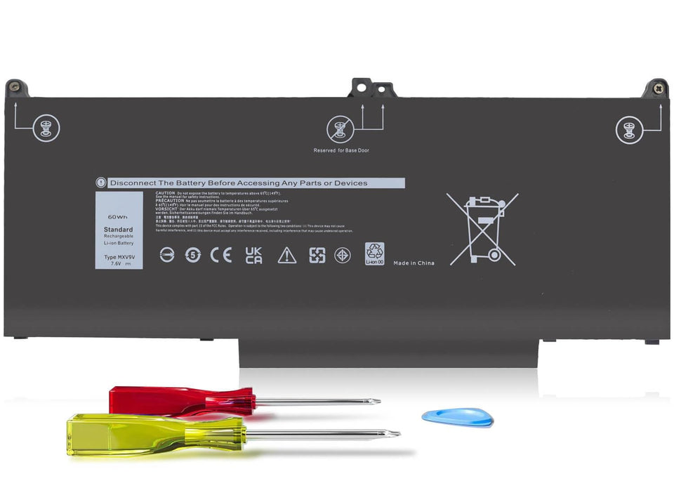 ZAYAUPVL MXV9V front view showing battery label and model benefits