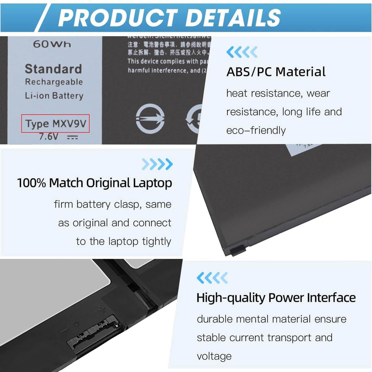 ZAYAUPVL MXV9V installed inside Dell laptop restoring battery life