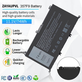 ZAYAUPVL battery top label close-up showing 74Wh and 11.1V, confirming compatibility