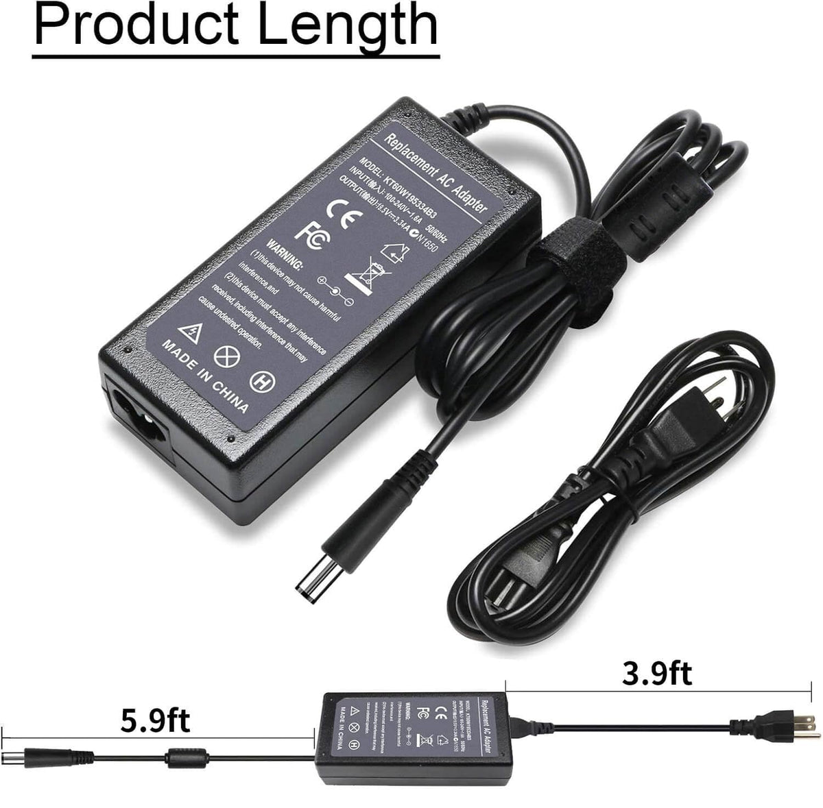 ZAYAUPVL 65W Dell Latitude adapter connector detail 7.4x5.0mm tip