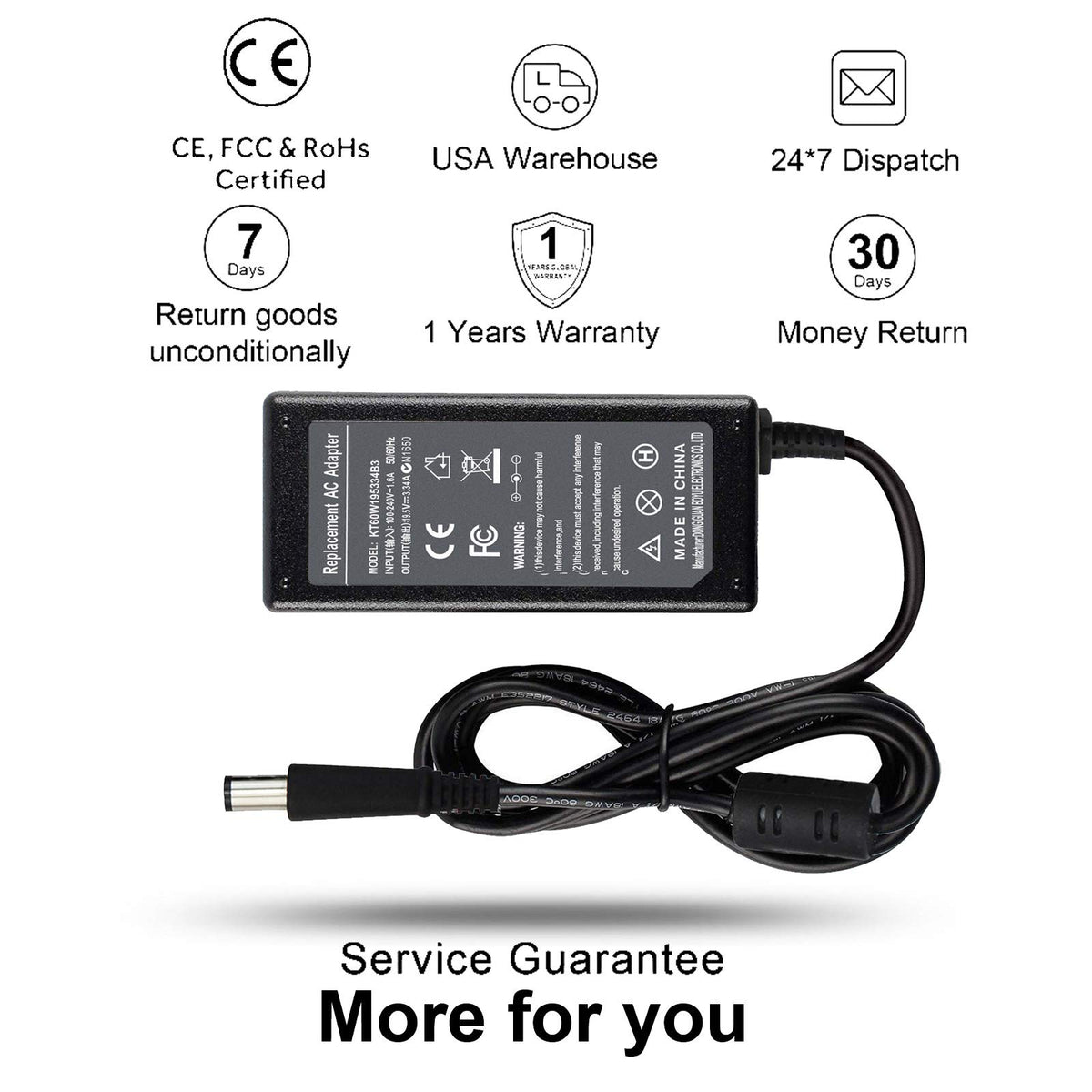 ZAYAUPVL 65W Dell Latitude adapter packaging and included accessories