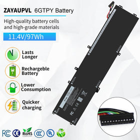 ZAYAUPVL 97Wh battery for Dell XPS 9560 provides steady performance between charges