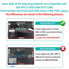 ZAYAUPVL 97Wh battery for Dell XPS 9570 delivers extended runtime for busy days