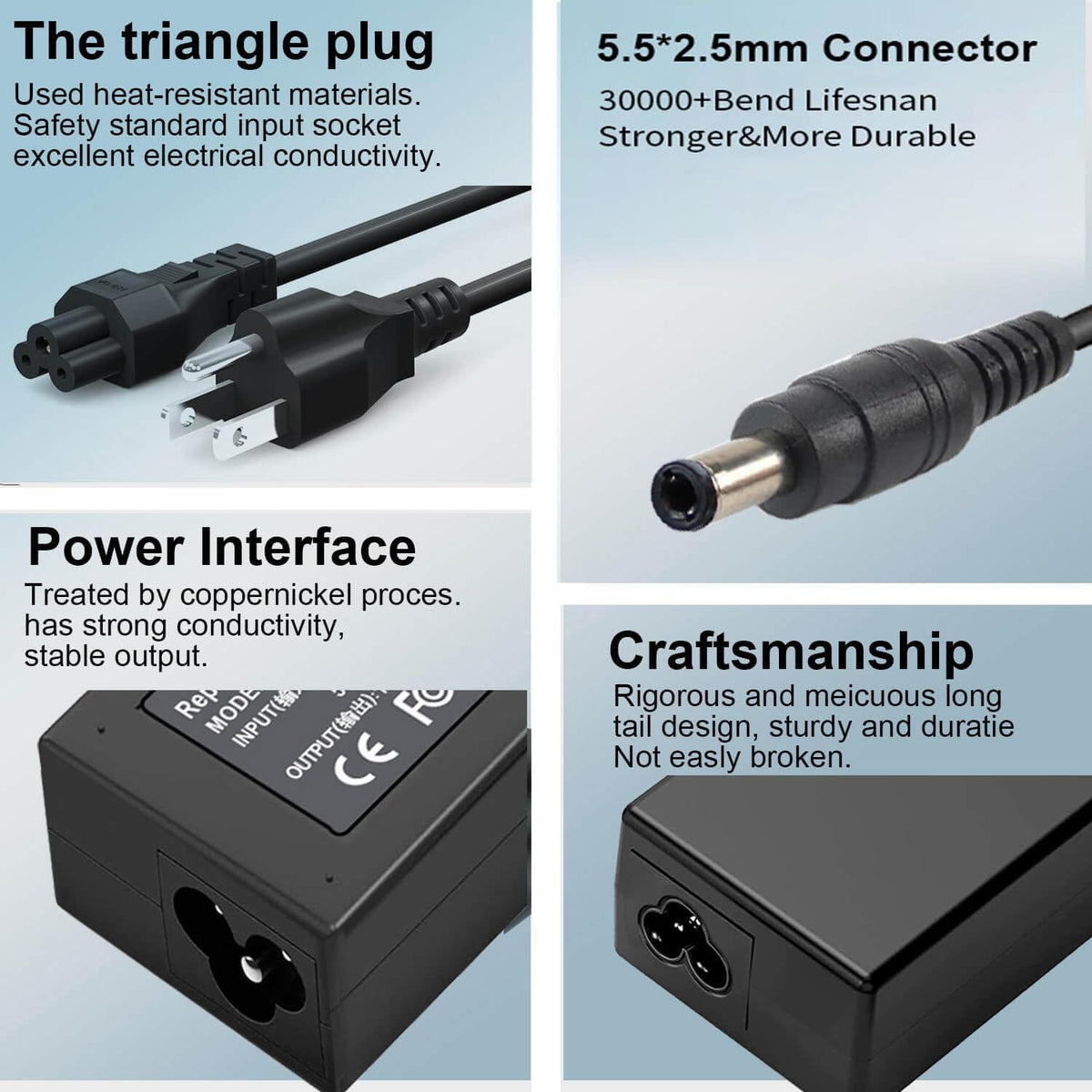 ZAYAUPVL compact design laptop charger ideal for students and professionals.