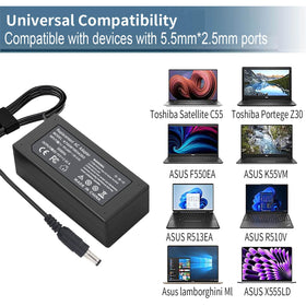 ZAYAUPVL 5.5x2.5mm connector size emphasizes precise compatibility with Toshiba.