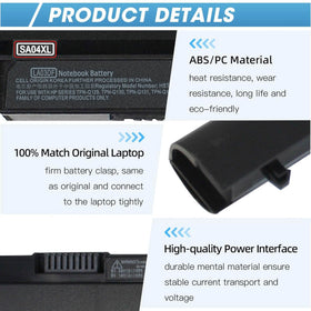ZAYAUPVL LA03DF battery label close-up with model and safety information.