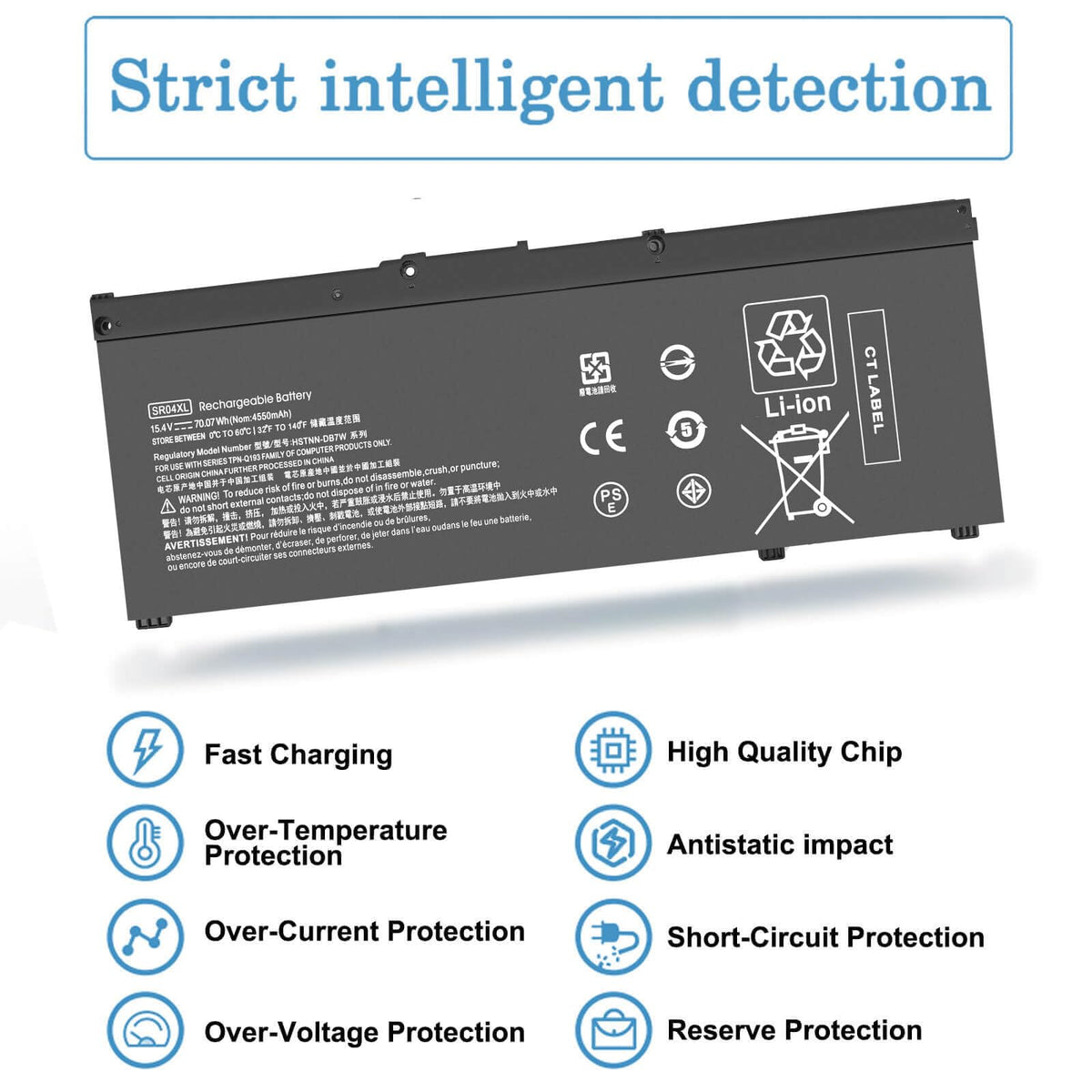 ZAYAUPVL SR04XL compatibility chart illustration supports broad HP Omen 15 models