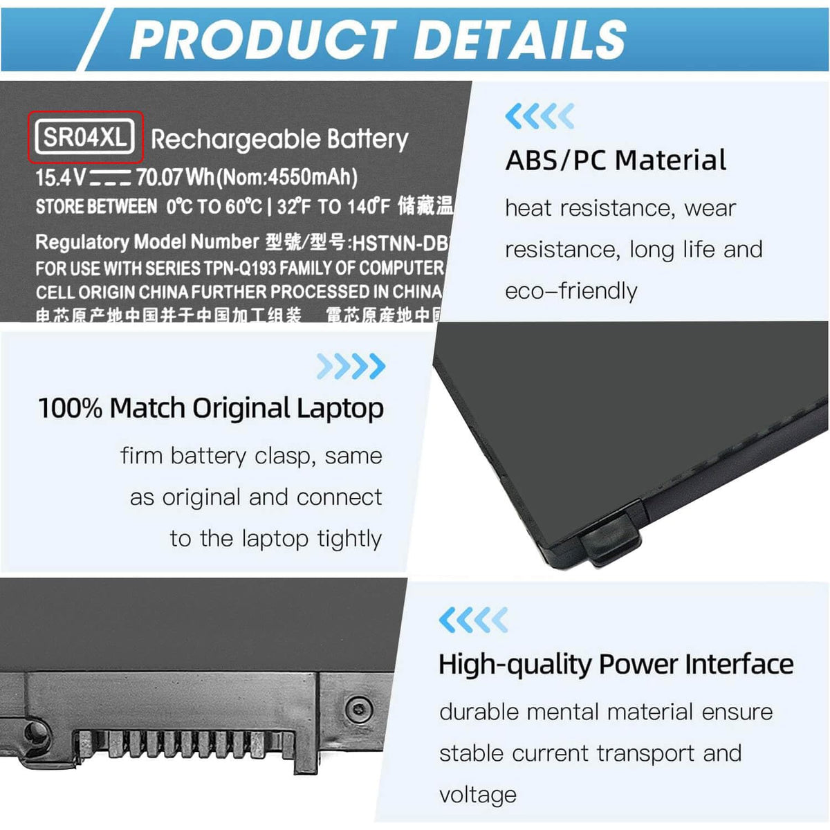 ZAYAUPVL SR04XL battery terminals closeup emphasizes secure connections