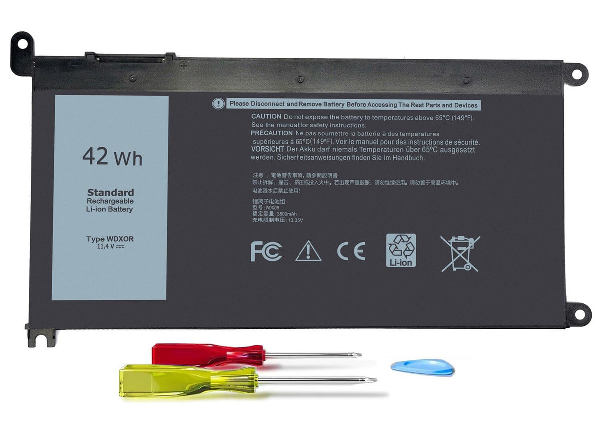 ZAYAUPVL WDX0R battery in packaging for Dell replacement kit