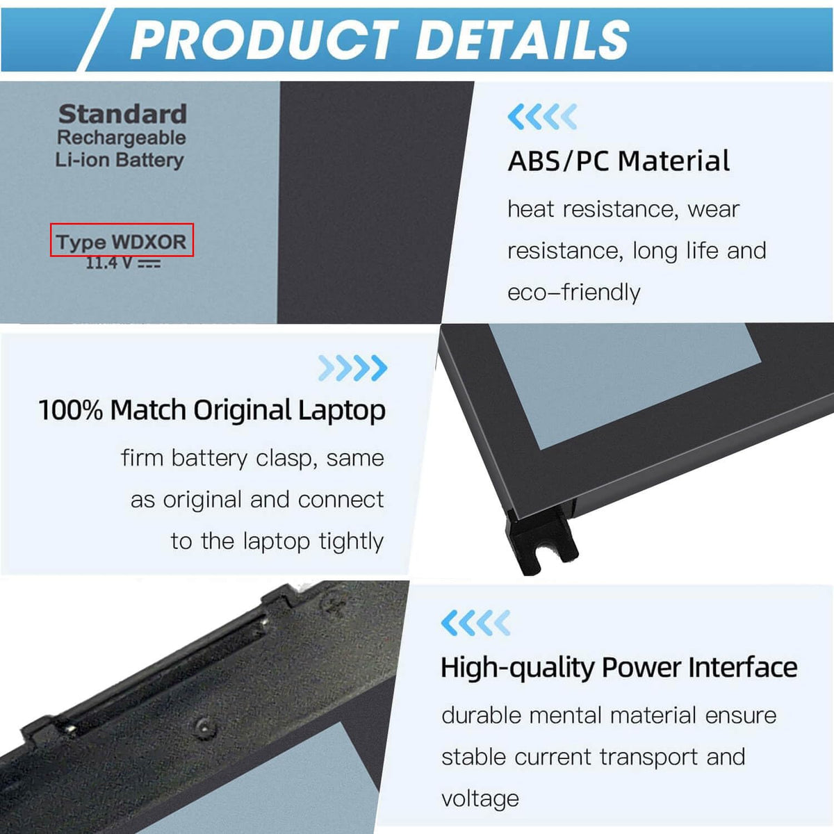 ZAYAUPVL WDX0R battery packaging sealed and ready for purchase