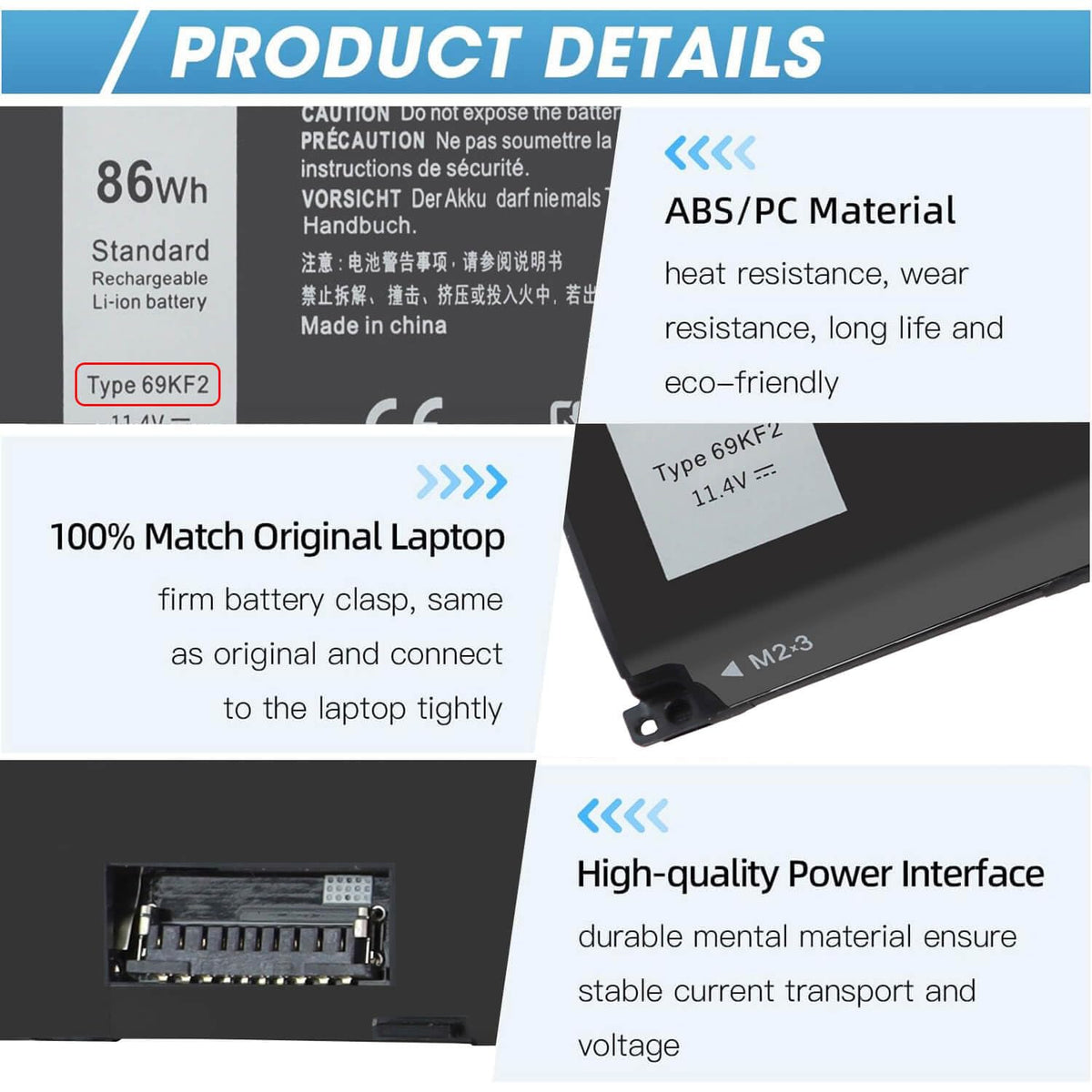 ZAYAUPVL battery with included screwdrivers and manual enabling quick DIY installation