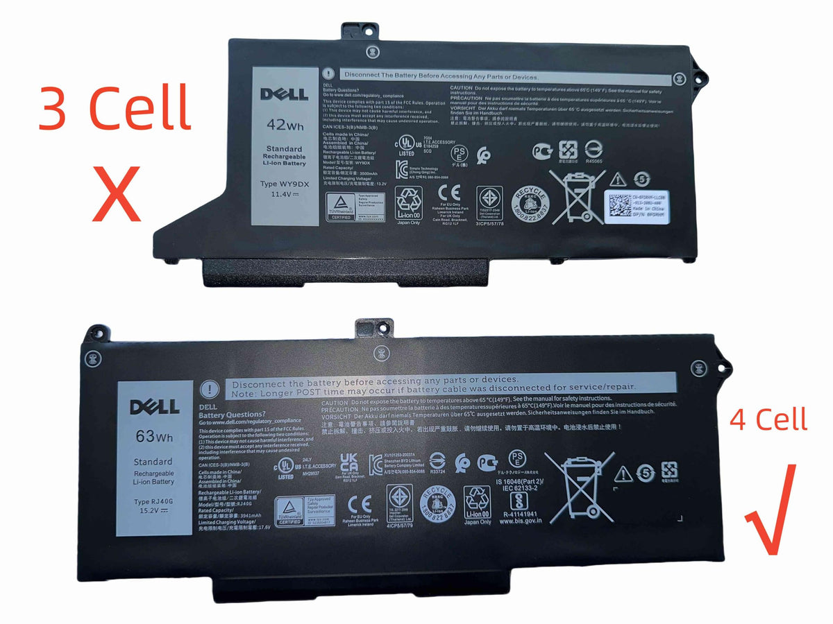 ZBTZMC RJ40G 63Wh battery for Dell Latitude 5520, packaging shows ready-to-install replacement