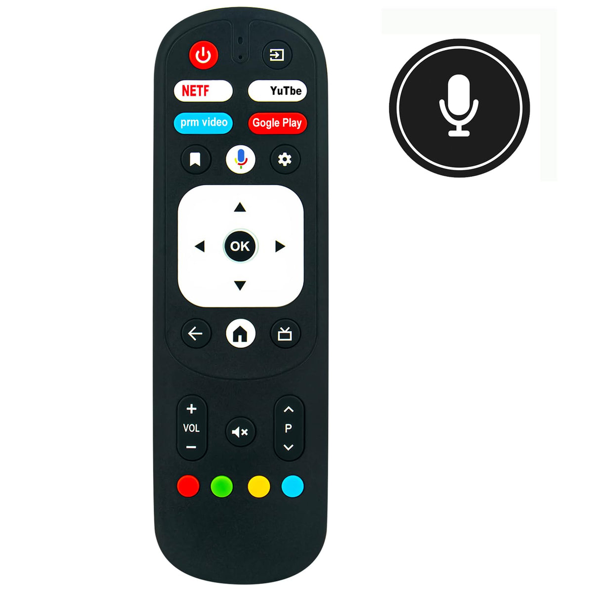 ZdalaMit remote back with open battery compartment, simple AAA install