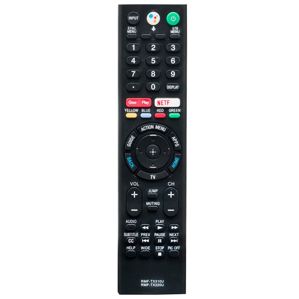 ZdalaMit RMF-TX220U remote front view for Sony Bravia TVs with seamless control