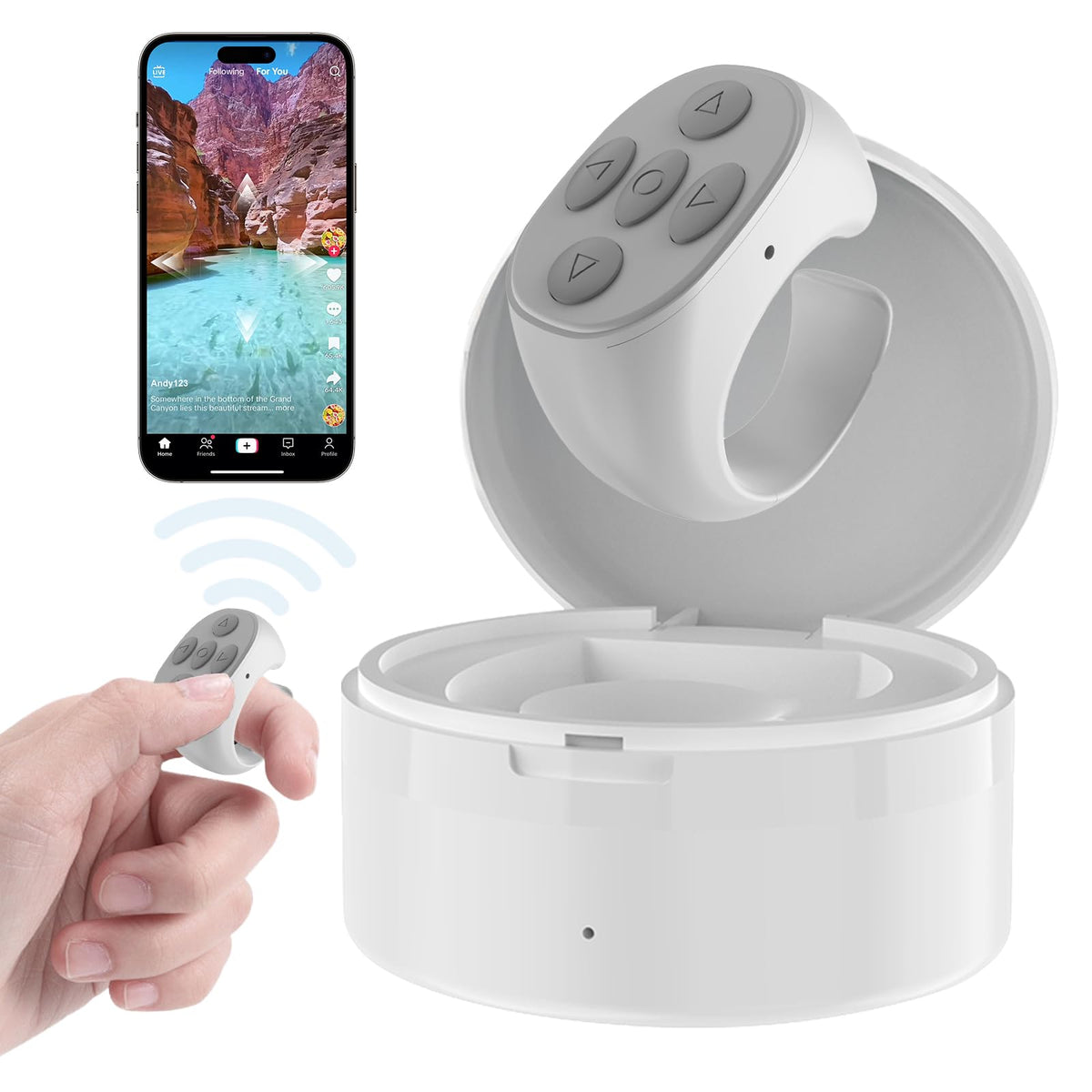 ZDHCM front view showing white fingertip remote and easy setup benefit