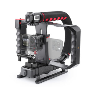 Zeadio front view full rig showing stable grip and versatile setup for better handheld footage