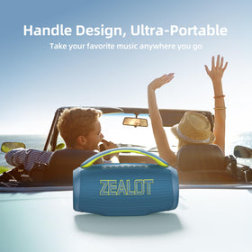 ZEALOT 80W dual pairing speaker blue expands stereo coverage