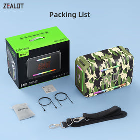 ZEALOT outdoor-ready portable speaker for camping and beaches