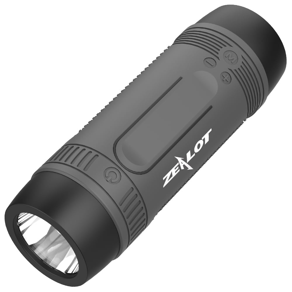 ZEALOT S1 front view showing speaker grille and controls, ideal for on-bike audio