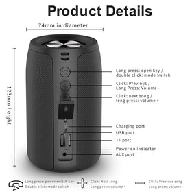 ZEALOT S32 compact cylindrical design fits in a backpack