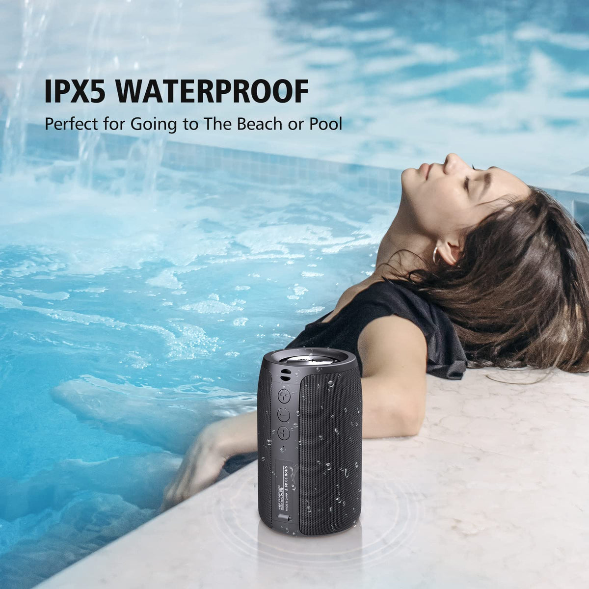 Zealot S32 portable speaker side view showing rugged build for adventures