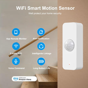 Zecamin WiFi Motion Sensor sends instant app notifications.