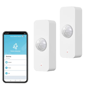 Zecamin WiFi Motion Sensor in living room enabling real-time alerts.