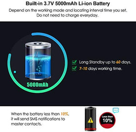 Zeerkeer TKSTAR 4G Tracker with long-life battery supports extended standby.