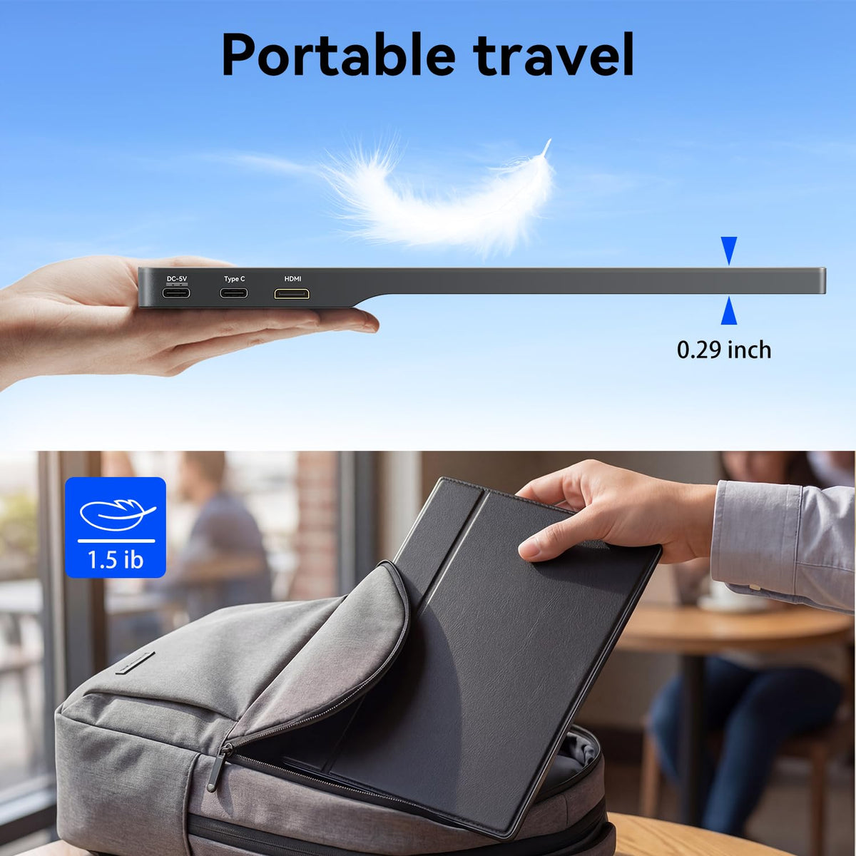 ZefcS attached to laptop illustrating effective dual-screen productivity